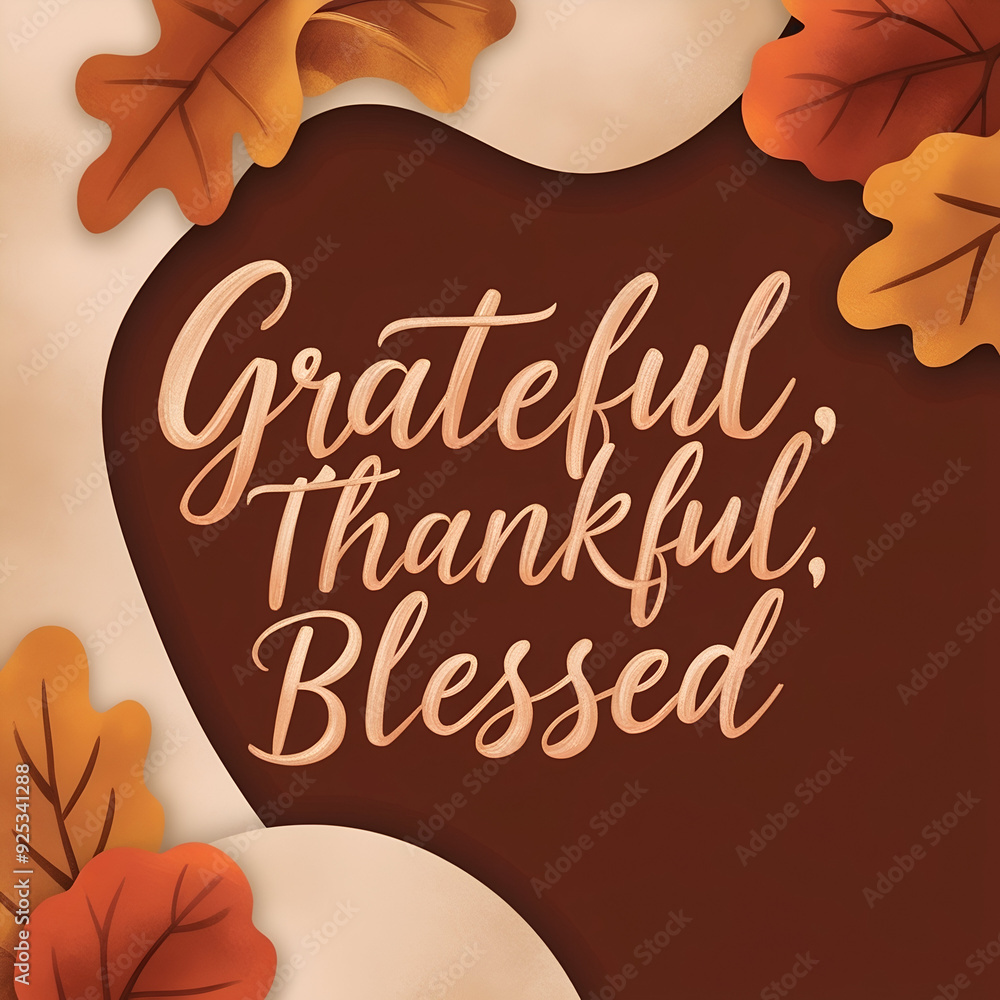 Fototapeta premium grateful, thankful, blessed