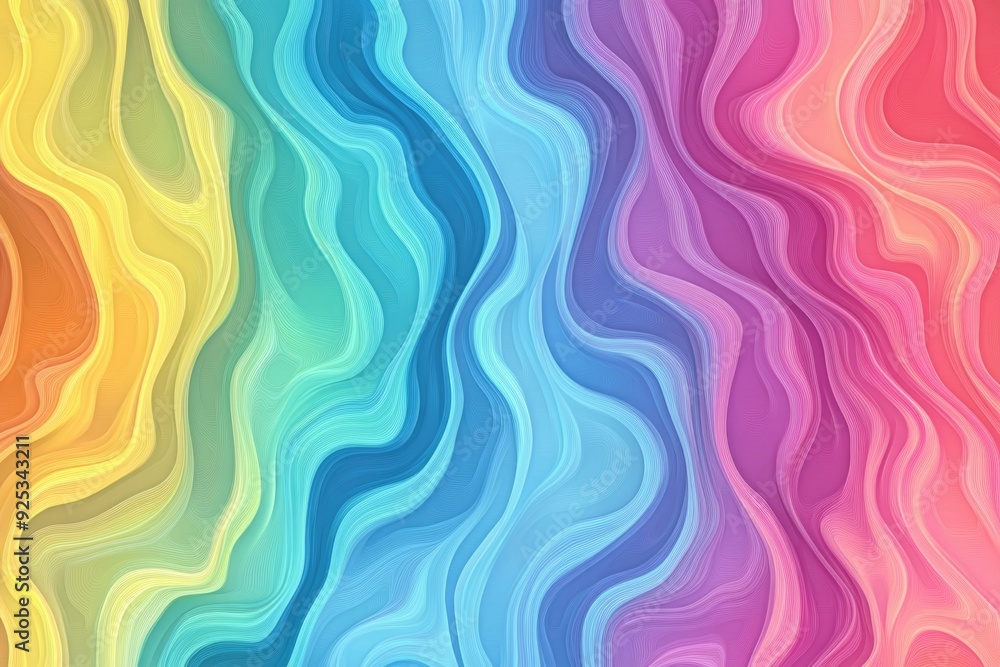 Vividly colored, artistic wave pattern that adds a sense of movement to any design or decoration. Vividly colored, artistic wave pattern that adds a sense of movement to any design or decoration.