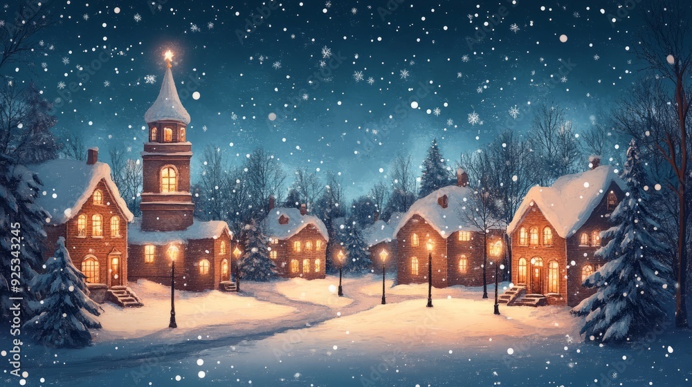 Adorable Christmas eve character cartoon. A collection of 2D Christmas images and characters. Santa Claus, snowman, house, and trees in a Christmas wallpaper. Adorable Christmas eve character cartoon. A collection of 2D Christmas images and characters. Santa Claus, snowman, house, and trees in a Christmas wallpaper.