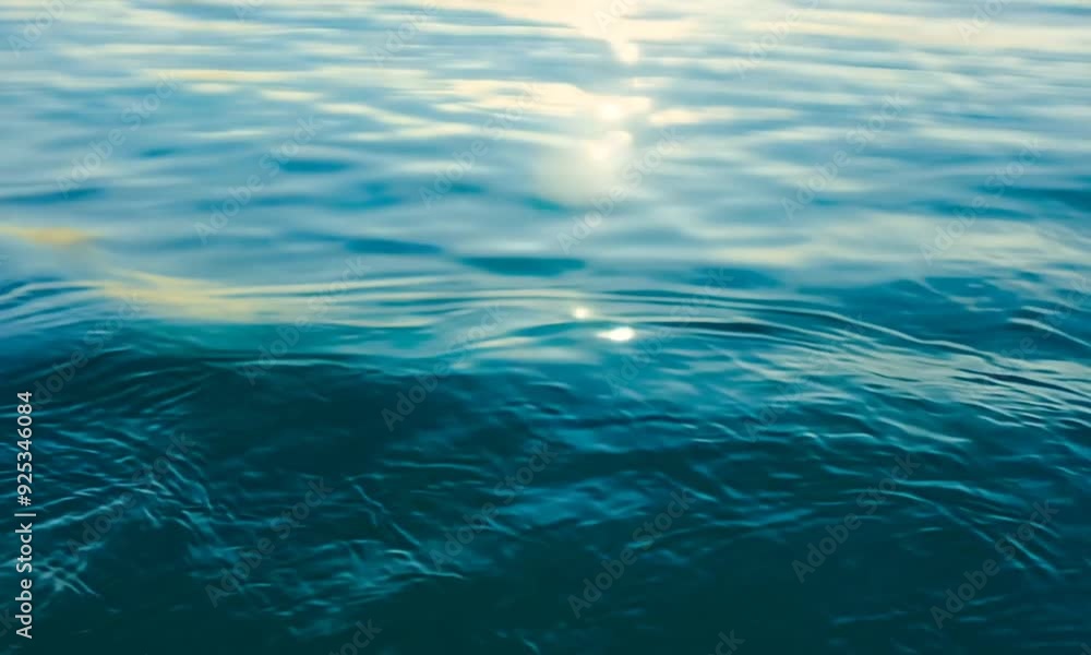 Blue ocean waves with gentle ripples under a clear sky on a calm and sunny day Blue ocean waves with gentle ripples under a clear sky on a calm and sunny day