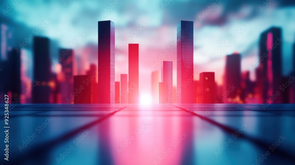 A futuristic cityscape with AR overlays, guiding users through the city and providing additional information. A futuristic cityscape with AR overlays, guiding users through the city and providing additional information.