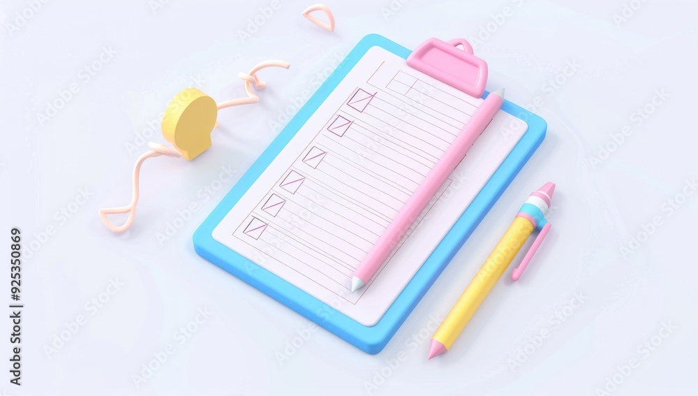 Checklist and Pens Checklist and Pens