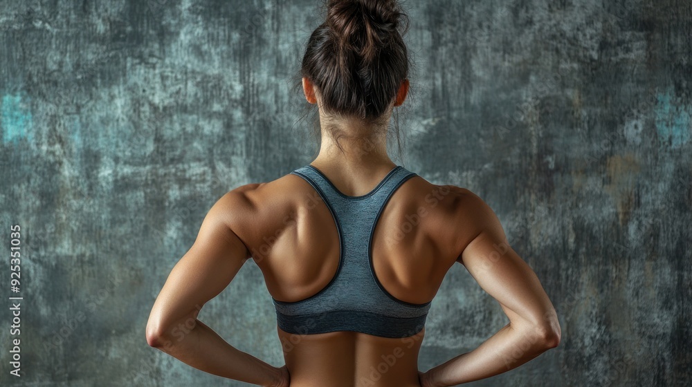 Obraz premium Fit Female Back in Sport Bra