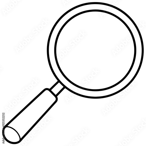 Magnifier art vector illustration