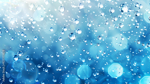 Wallpaper Mural Blue water droplets on surface background texture Torontodigital.ca