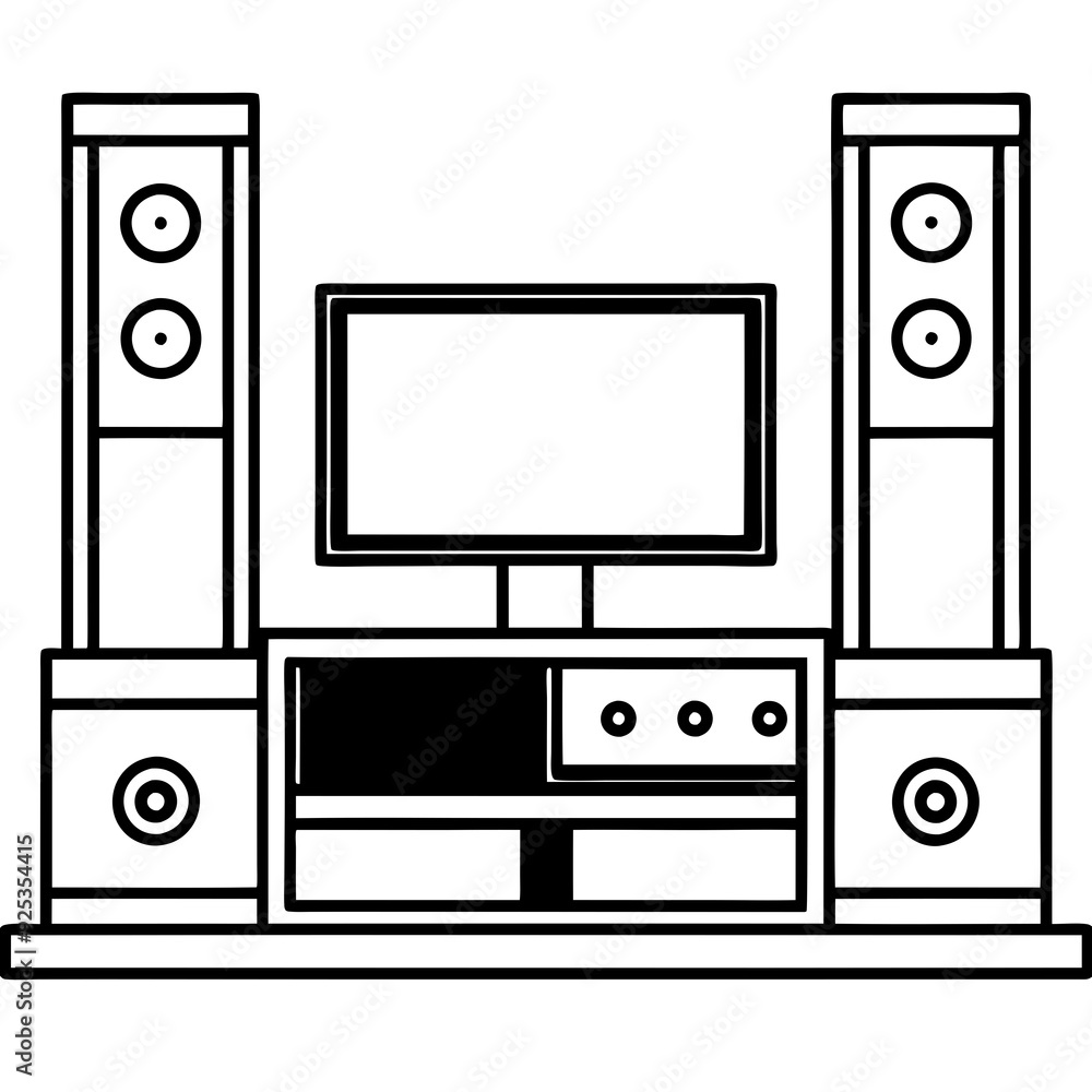 Entertainment center . art vector illustration Entertainment center . art vector illustration