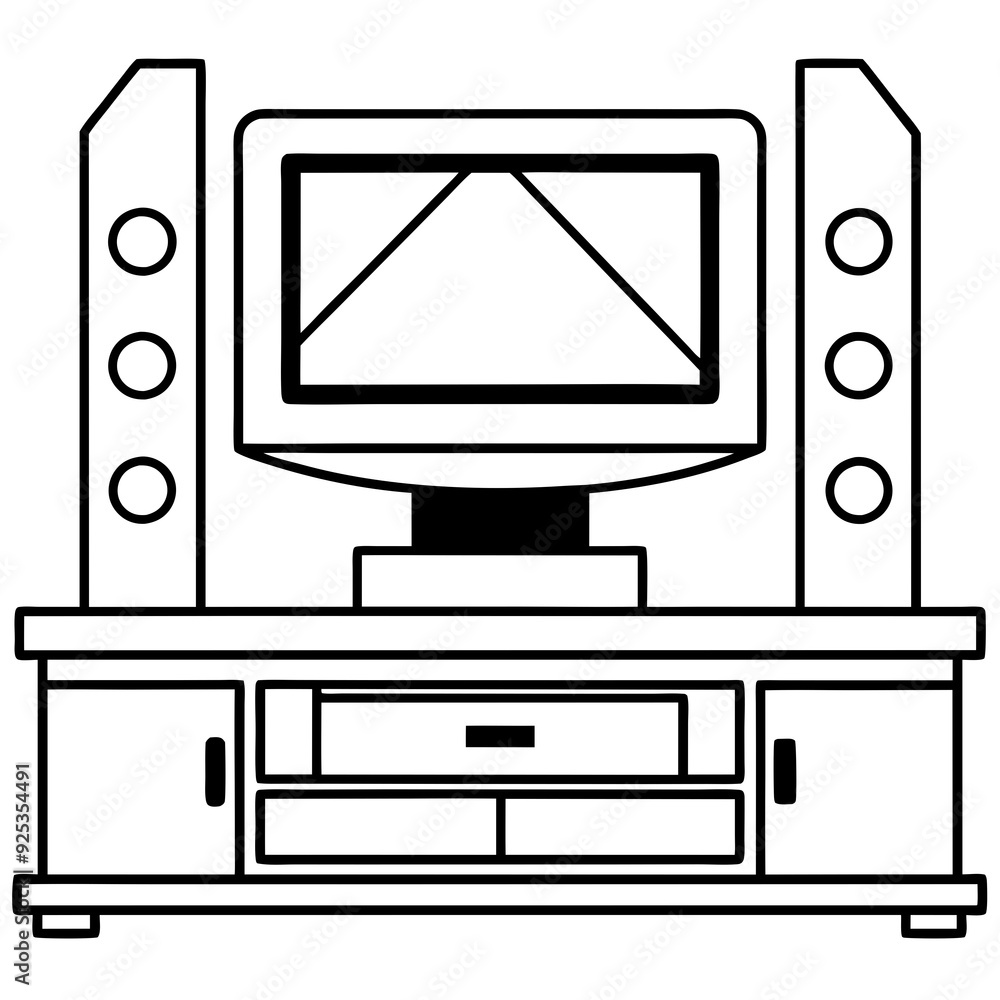 Entertainment center . art vector illustration Entertainment center . art vector illustration