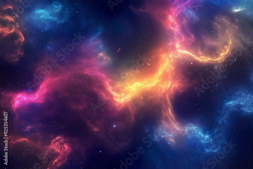 Euphoria: A vibrant, swirling galaxy of colors, with stars and cosmic dust forming intricate patterns