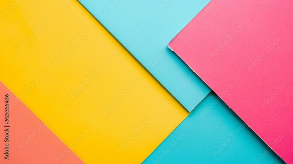 Overlapping geometric shapes in bold, vibrant colors create a dynamic, abstract composition full of energy and modern aesthetic appeal. Overlapping geometric shapes in bold, vibrant colors create a dynamic, abstract composition full of energy and modern aesthetic appeal.