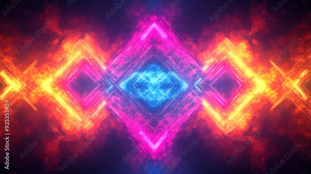 Abstract Neon Light Design Abstract Neon Light Design