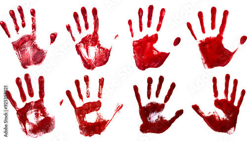 Bloody Handprints: Chilling and Macabre Imagery