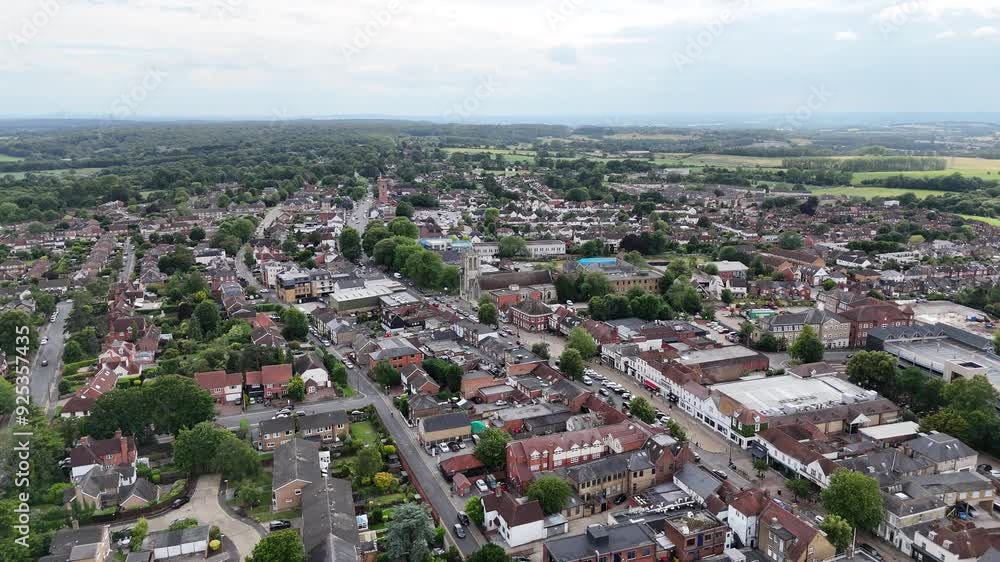 Epping Town centre Essex UK drone,aerial