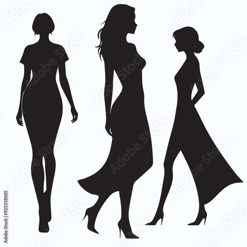 women silhouette set