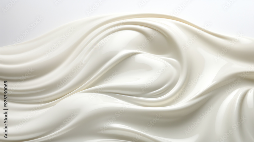 Silky white cream with flowing curves Silky white cream with flowing curves