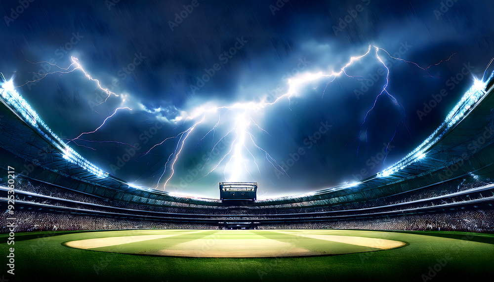 Cricket Stadium in a Thunderstorm: A Powerful Sports Moment Cricket Stadium in a Thunderstorm: A Powerful Sports Moment