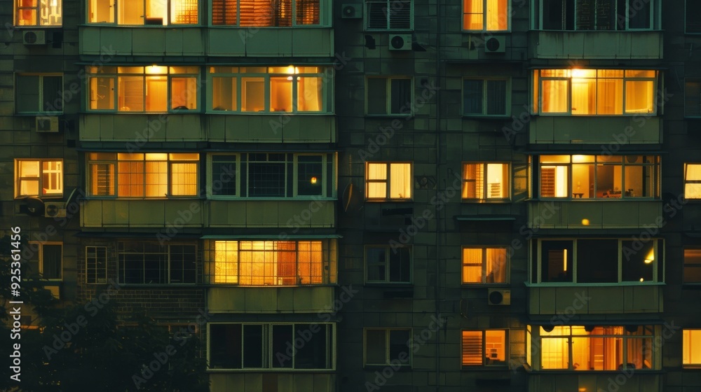 The windows of a high-rise apartment building glow warmly at dusk, hinting at the brilliant lives within and the stories they tell. The windows of a high-rise apartment building glow warmly at dusk, hinting at the brilliant lives within and the stories they tell.