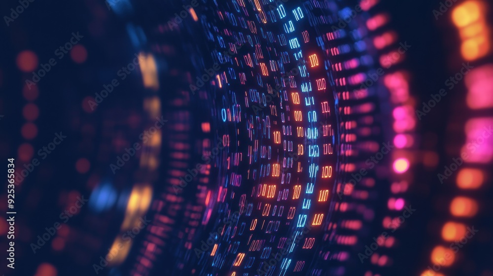 Obraz premium Abstract Digital Data Flow