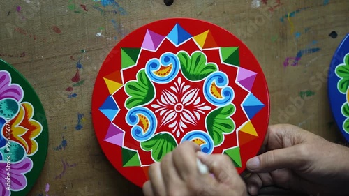 Ox Carts A National Symbol in Costa Rica, The Painted Oxcarts, Traditional decorated Costa Rican ox cart, tradition, Colorful designs, hand painter photo