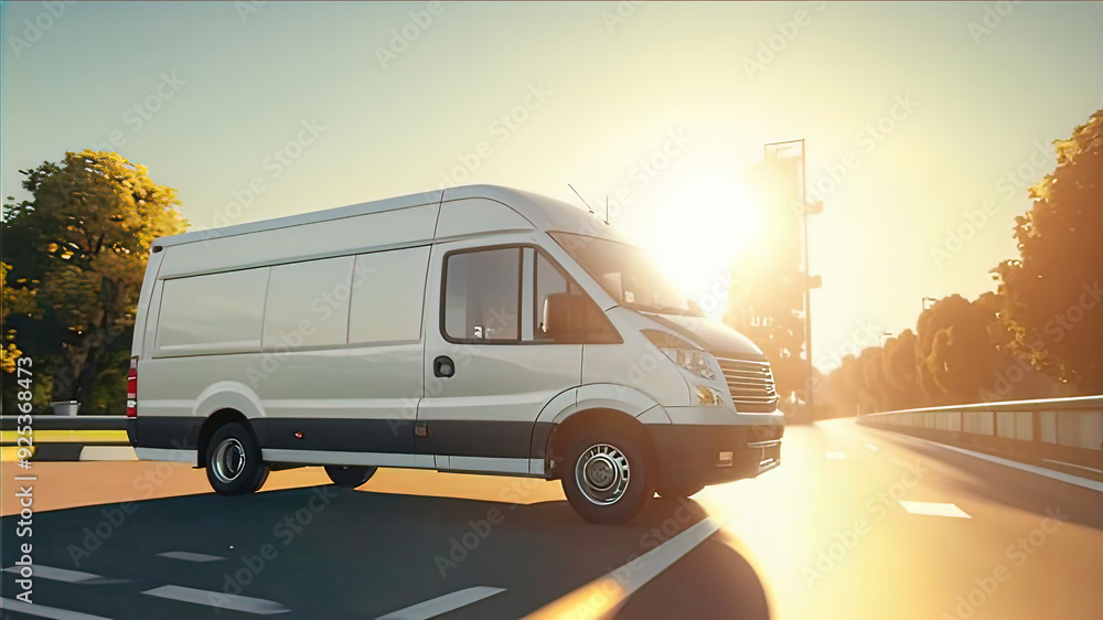 minivan, van delivers goods around the city to the door of the house, logistics company for the delivery of goods minivan, van delivers goods around the city to the door of the house, logistics company for the delivery of goods
