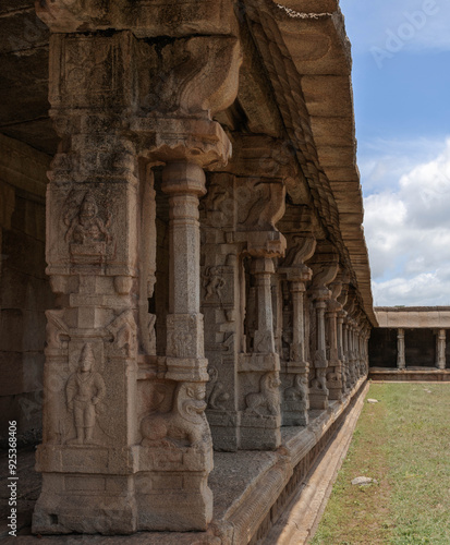 Ruins of the Achyutaraya Temple in Hampi. India. photo