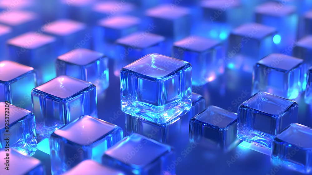 A vibrant arrangement of illuminated ice cubes creating a visually striking scene. A vibrant arrangement of illuminated ice cubes creating a visually striking scene.