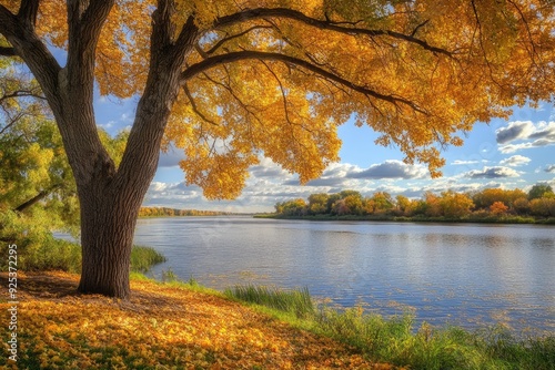 Minnesota Fall Colors along the Mississippi River in Saint Paul Park