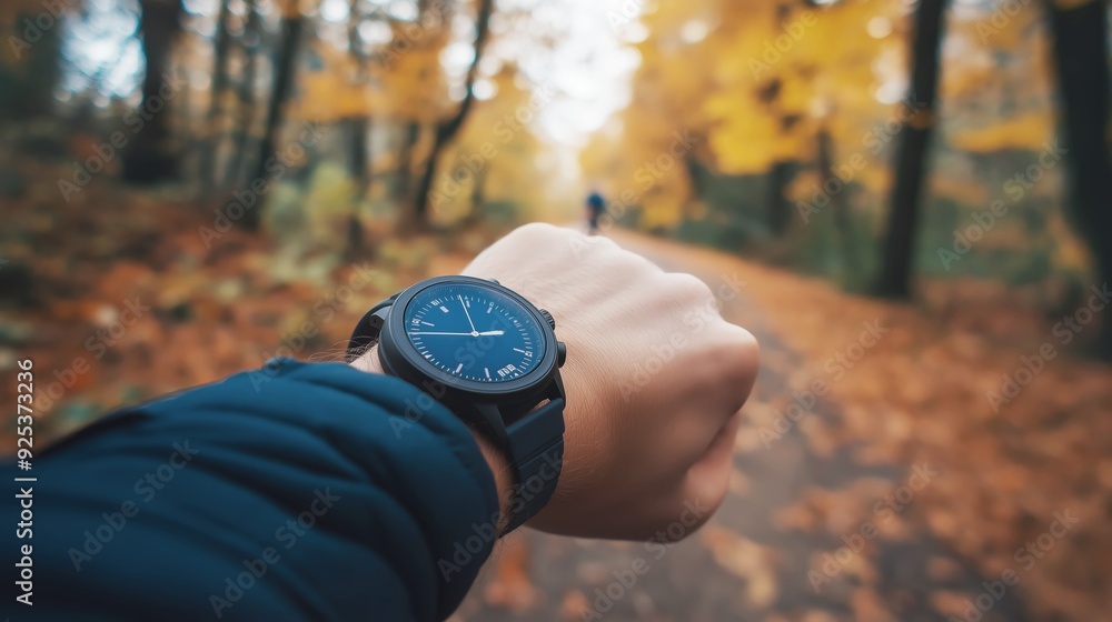 Embracing the Serenity of an Early Morning Run Through a Forest Path Adorned with Vibrant Autumn Leaves and Gentle Sunlight Embracing the Serenity of an Early Morning Run Through a Forest Path Adorned with Vibrant Autumn Leaves and Gentle Sunlight