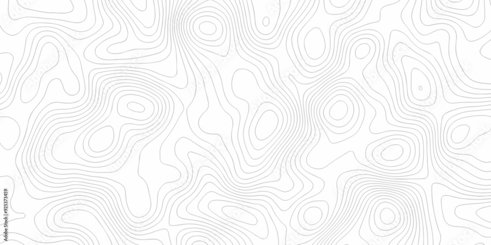 Fototapeta premium Seamless topography map pattern camping stripe cartography diagram black and white geometric carve wave line. abstract topography line map vector wavy texture design background.
