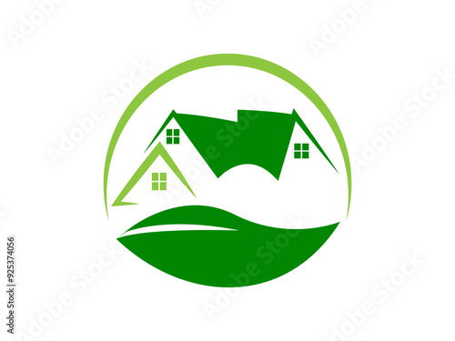 Eco Friendly Green house Logo. House sustained by plant leaves. Vector Design,Carbon Neutral Icon Vector Design,
green house logo,Set of green house ,
with leaf element Premium Vector