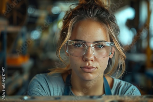 Labor day Professional Construction Worker with Safety Gear, Generative Ai