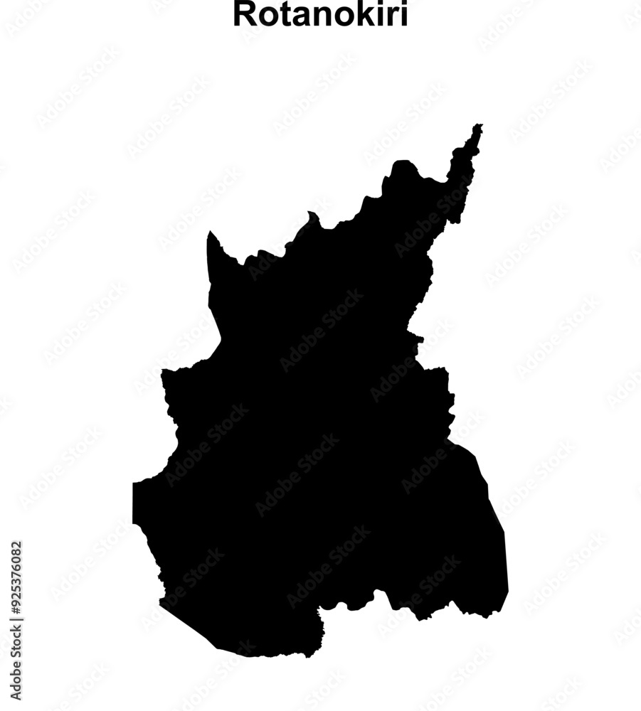 Rotanokiri outline map Rotanokiri outline map