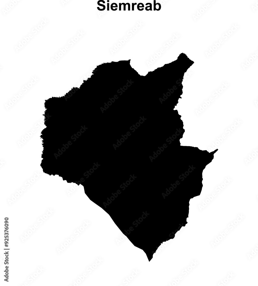 Siemreab outline map Siemreab outline map