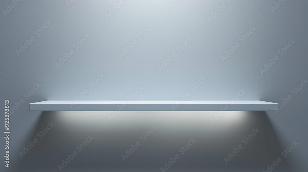 White Shelf. Empty Bookshelf Design on Wall Background White Shelf. Empty Bookshelf Design on Wall Background