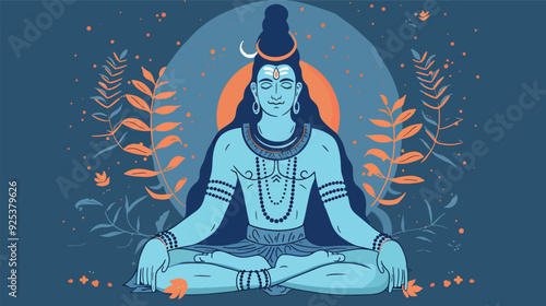 Lord Shiva Hindu God Meditating Yoga Spirituality India Religion Divine Mahadev Deity Mythology Spiritual Hinduism