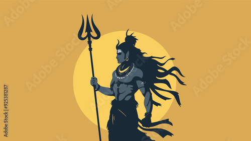Lord Shiva Hindu God Trishul Illustration Mahadev Religion Spiritual India Mythology Deity Culture Hinduism Mahakal Powerful Deity Maha Shivratri