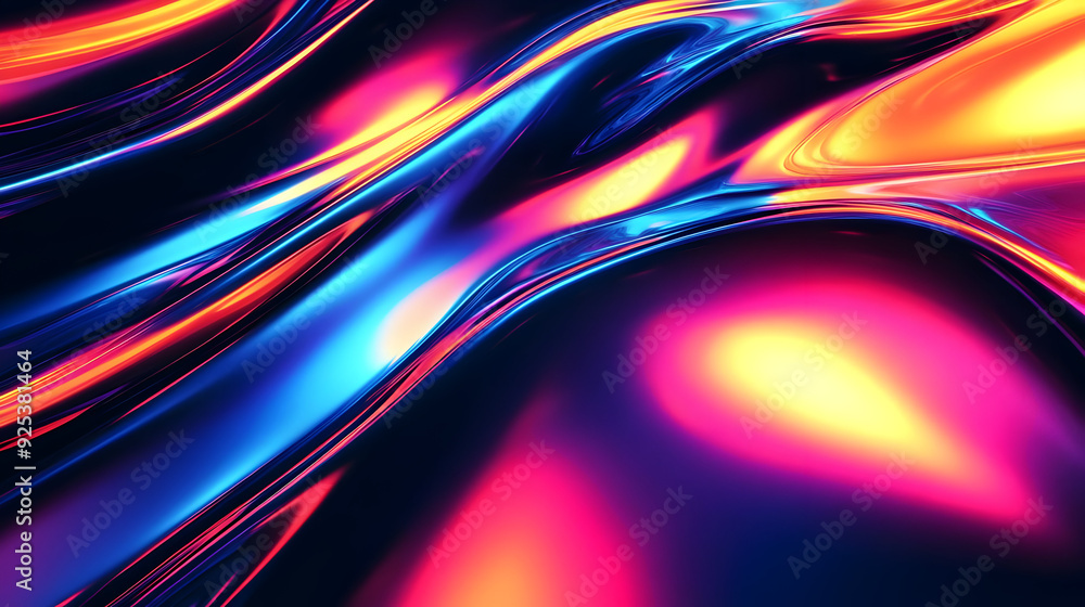 A vibrant, abstract design featuring flowing colors and light reflections. A vibrant, abstract design featuring flowing colors and light reflections.