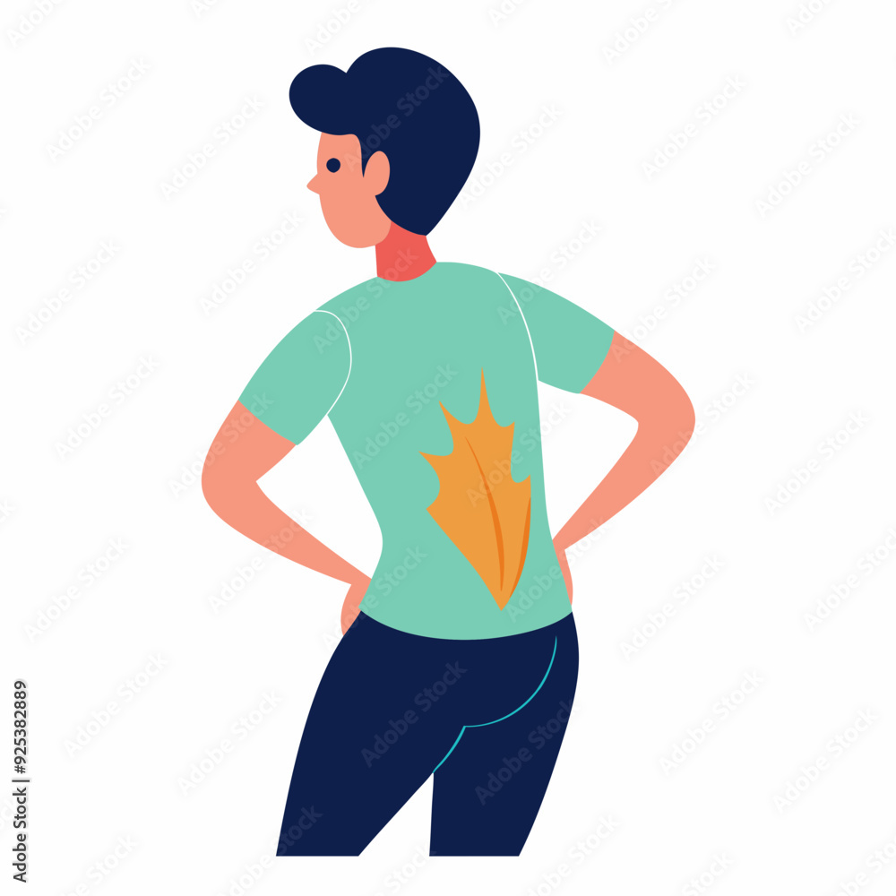 Dolor de espalda art vector illustration Dolor de espalda art vector illustration