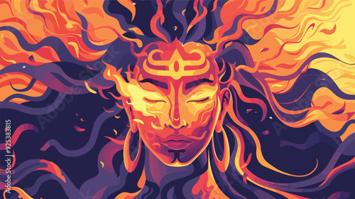 Lord Shiva Hindu God Meditation Yoga Spirituality India Hinduism Religion Spiritual Mahadev Deity Divine Colorful Illustration Wallpaper Artistic Artwork Digital Art Graphic Design Poster Banner