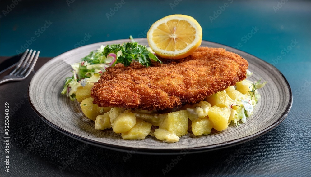 Wiener Schnitzel with potato salad Wiener Schnitzel with potato salad