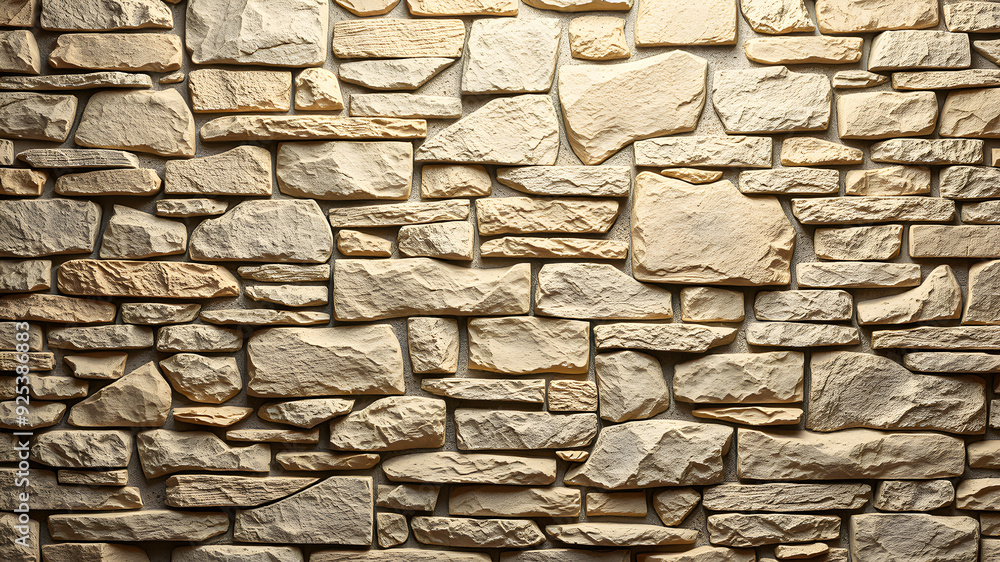 Fototapeta premium Textured Stone Wall Background with Space for Text. Generative AI