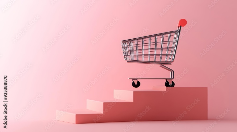 Ecommerce sales analysis, digital cart and sales metrics, 3D illustration Ecommerce sales analysis, digital cart and sales metrics, 3D illustration