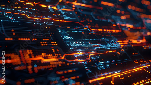 Abstract 3D Illustration of Futuristic Technology