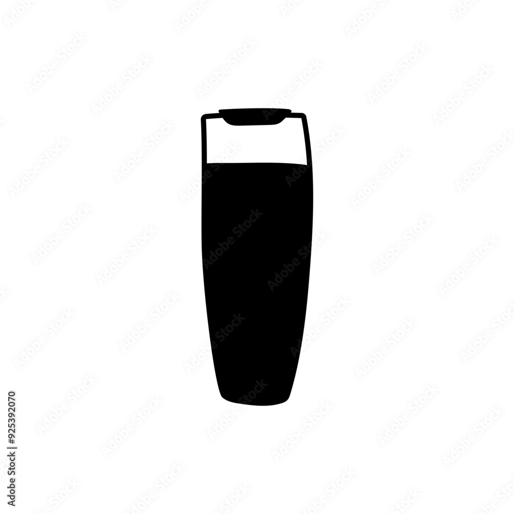 Shampoo bottle icon in black glyph style. Simple soap silhouette vector illustration — Pixel-perfect icon. Shampoo bottle icon in black glyph style. Simple soap silhouette vector illustration — Pixel-perfect icon.