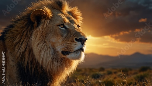 Wallpaper Mural lion in the sun Torontodigital.ca