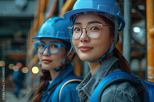 Labor day Professional Construction Worker with Safety Gear, Generative Ai