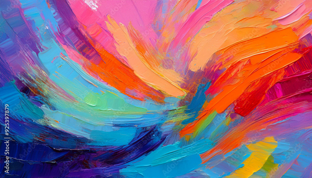 Thick Layer Brush Paint Strokes on Canvas; abstract background. Thick Layer Brush Paint Strokes on Canvas; abstract background.