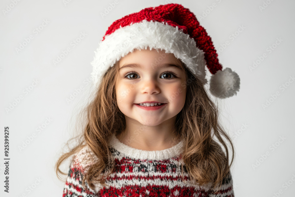 A young child with gentle eyes wears a Santa hat, looking directly at the camera with a soft smile. The simple, neutral background makes the festive red hat the focal point. A young child with gentle eyes wears a Santa hat, looking directly at the camera with a soft smile. The simple, neutral background makes the festive red hat the focal point.