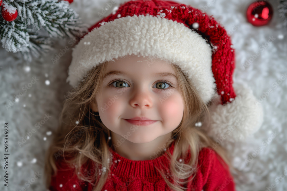 A young child with gentle eyes wears a Santa hat, looking directly at the camera with a soft smile. The simple, neutral background makes the festive red hat the focal point. A young child with gentle eyes wears a Santa hat, looking directly at the camera with a soft smile. The simple, neutral background makes the festive red hat the focal point.