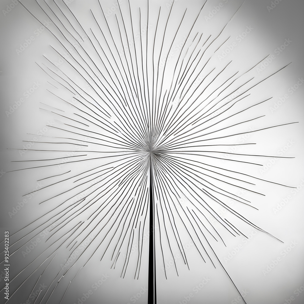 Obraz premium Abstract Monochrome Dandelion