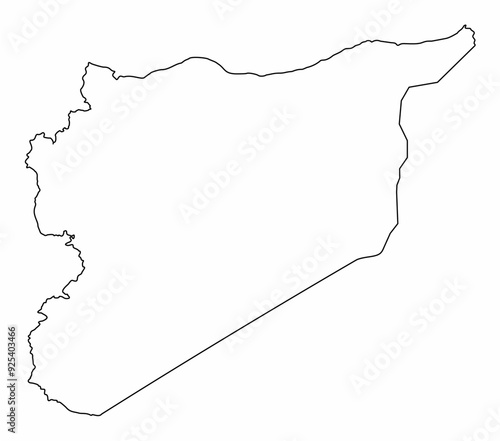 Syria outline map
